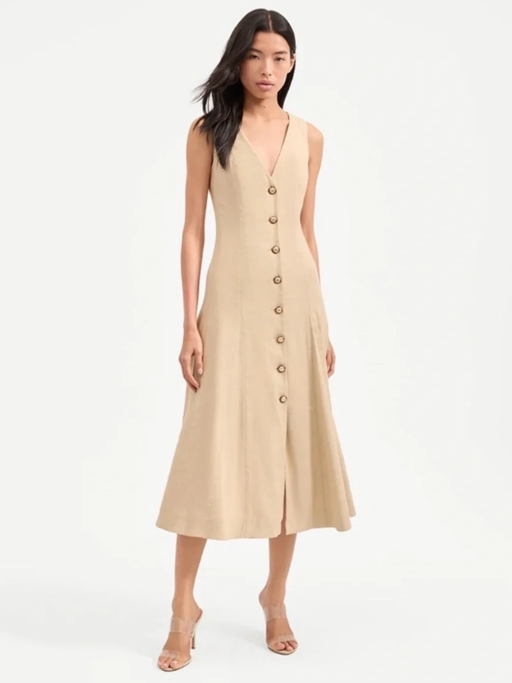 Veronica Beard Lou Pleated Midi Dress - Picture 2 of 15